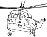 Desenho Helicoptero de resgate pintado por maryelena andrade