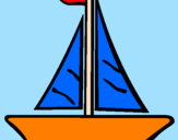 Desenho Barco veleiro pintado por romulo