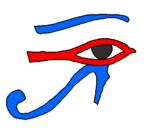 Desenho Olho de hórus pintado por andy