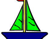 Desenho Barco veleiro pintado por jean vitor