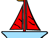 Desenho Barco veleiro pintado por Ricardo