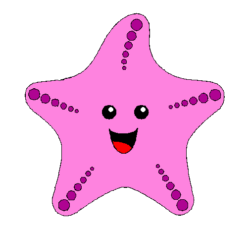 Desenho Estrela do mar pintado por Yasmim