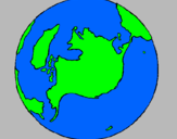 Desenho Planeta terra pintado por alexandre rafael