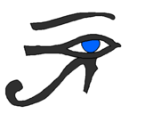Desenho Olho de hórus pintado por kika