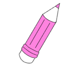 Desenho Lápis pintado por lapis rosa