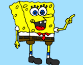 Desenho SpongeBob pintado por Raio-Branco