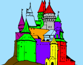 Desenho Castelo medieval pintado por castelo dos cavaleiros