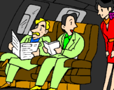 Desenho Passageiros no avião pintado por laila.padilha@hotmail.com
