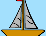 Desenho Barco veleiro pintado por joão