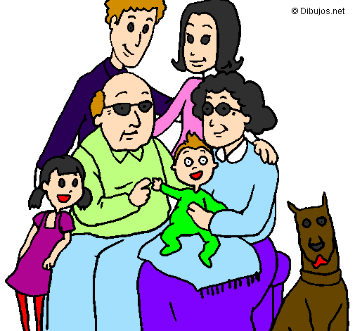 Desenho Família pintado por a familia unida