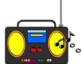 Desenho Radio cassette 2 pintado por Rádio