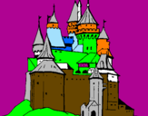 Desenho Castelo medieval pintado por matheus