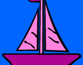 Desenho Barco veleiro pintado por rhaynara