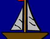 Desenho Barco veleiro pintado por kael