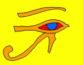 Desenho Olho de hórus pintado por rudi