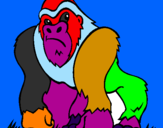 Desenho Gorila pintado por matheus calia