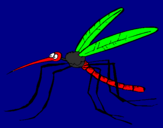 Desenho Mosquito pintado por kiba e saskue