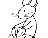 Desenho Rata sentada pintado por Rato