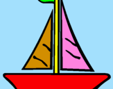 Desenho Barco veleiro pintado por RICARDINHO