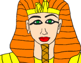 Desenho Tutankamon pintado por Rejane thomas