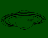 Desenho Saturno pintado por jose