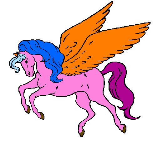 Desenho Pégaso a voar  pintado por Poney De Isadora