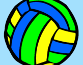 Desenho Bola de voleibol pintado por luana peres