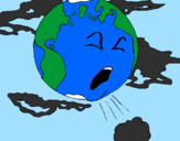 Desenho Terra doente pintado por wesley