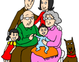 Desenho Família pintado por shira