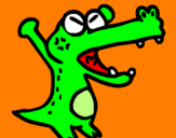 Desenho Crocodilo a gritar pintado por PINGU