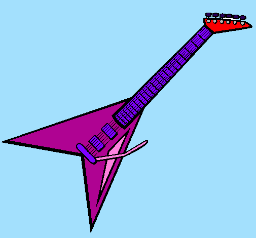 Desenho Guitarra elétrica II pintado por manuela8anostoca guitarra