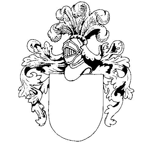 Desenho Escudo de armas e capacete pintado por arthur