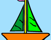 Desenho Barco veleiro pintado por bruno