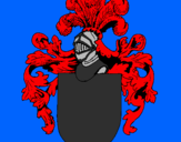 Desenho Escudo de armas e capacete pintado por VBPS
