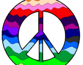 Desenho Símbolo da paz pintado por loh