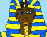 Desenho Tutankamon pintado por Edson
