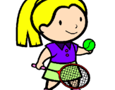 Desenho Rapariga tenista pintado por super-pedro