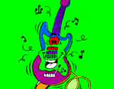 Desenho Guitarra pintado por edson leo e lenilson