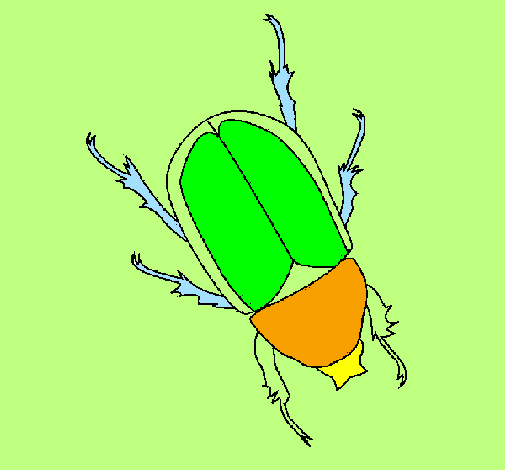Desenho Escaravelho pintado por xandre