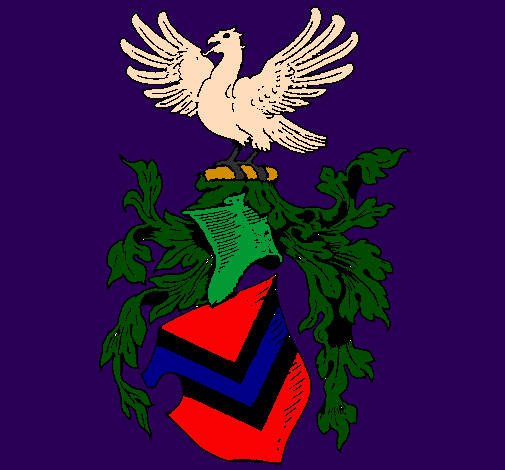 Desenho Escudo de armas e águia pintado por Monique