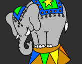 Desenho Elefante a actuar pintado por rafa