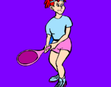 Desenho Rapariga tenista pintado por aliciafox