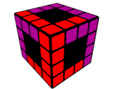 Desenho Cubo de Rubik pintado por ADELIO