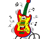 Desenho Guitarra pintado por guitarra