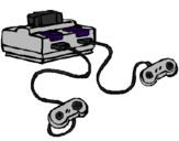 Desenho Consola pintado por Super Nintendo
