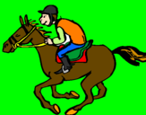 Desenho Corrida de cavalos pintado por babix