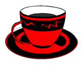 Desenho Taça de café pintado por jojo