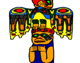Desenho Totem pintado por crys