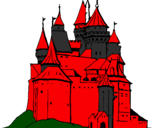 Desenho Castelo medieval pintado por dragon do escuro