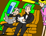 Desenho Passageiros no avião pintado por leandro souza pinto 